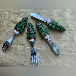 Hors d'oeuvres utensils Christmas tree design / theme